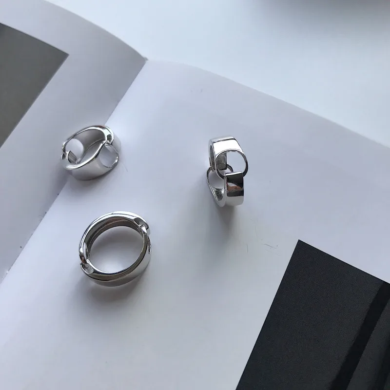 Серебряные кольца с пряжкой шпагат Silvology из стерлингового серебра 925 пробы