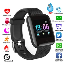 Relogio Smart Watch Men Women 116 plus Blood Pressure Monitor Waterproof Tracker Bracelet Heart Rate Smartwatch  For Android IOS