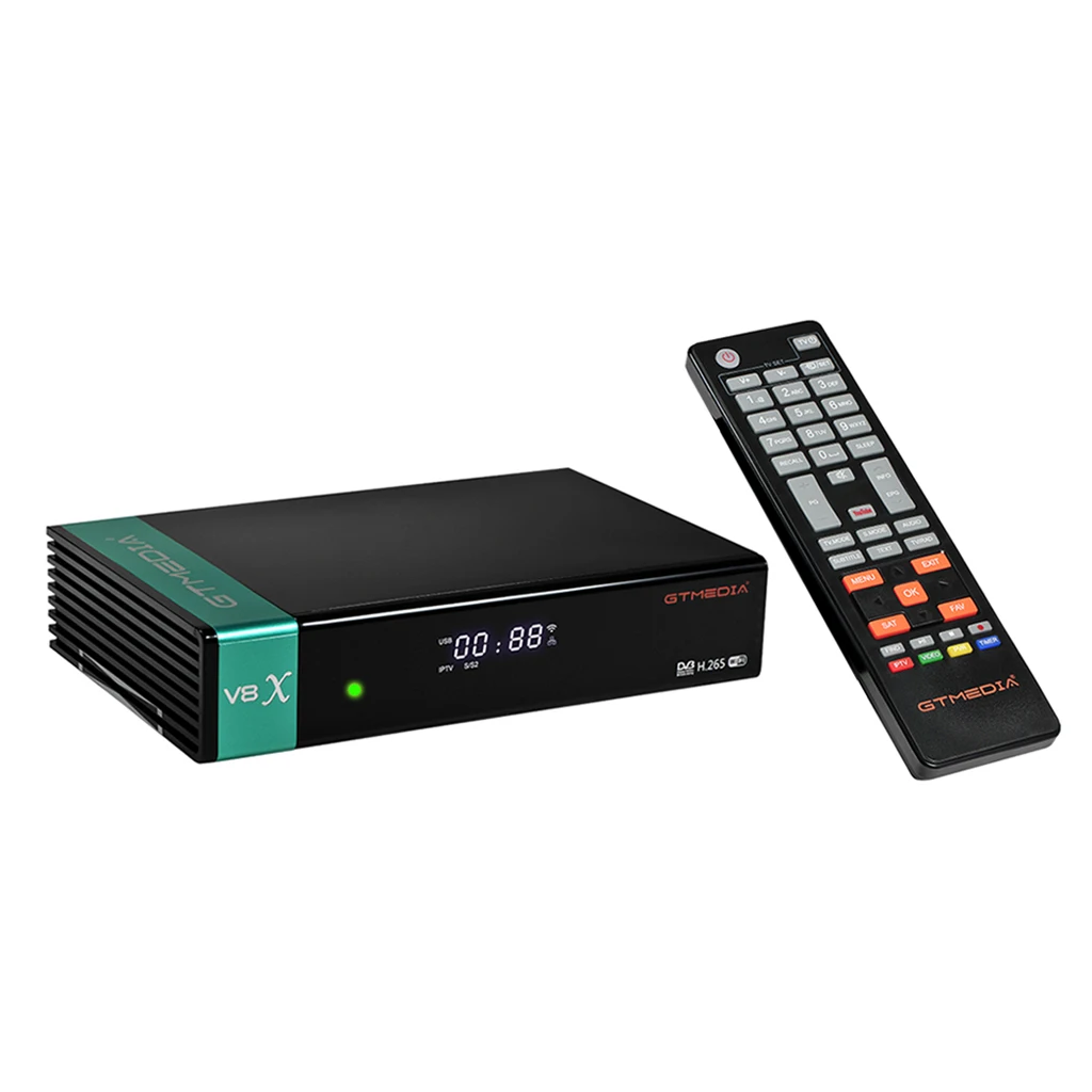 

V8X HD спутниковый ресивер FTA DVB-S2/S2X декодер 2,4G Wifi H.265 EU