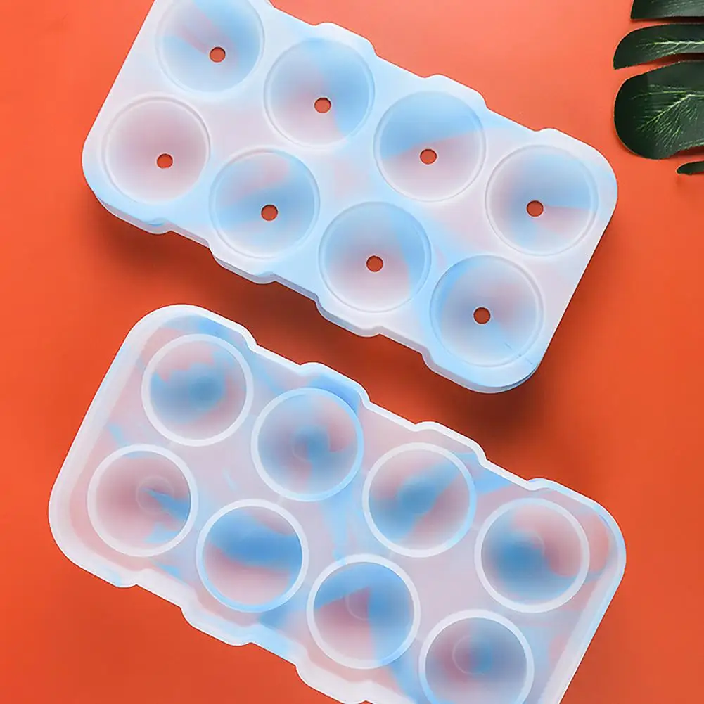 

Safe Silicone Ice Ball Mould Durable Ice Cube Tray with 8 Holes