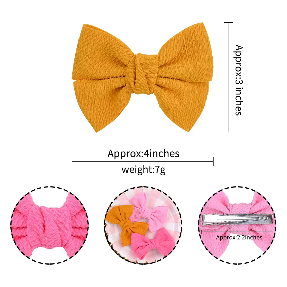 8 шт./лот банты для волос с зажимом милых девочек Saft ручной работы заколки бутик