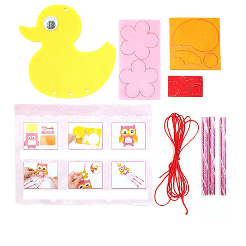 

4Pcs/set Children DIY Wind Chimes Handmade Craft Toy Kits Wind Bell Arts Cartoon Hangings Stickers Kids Windbell Toys For Girls