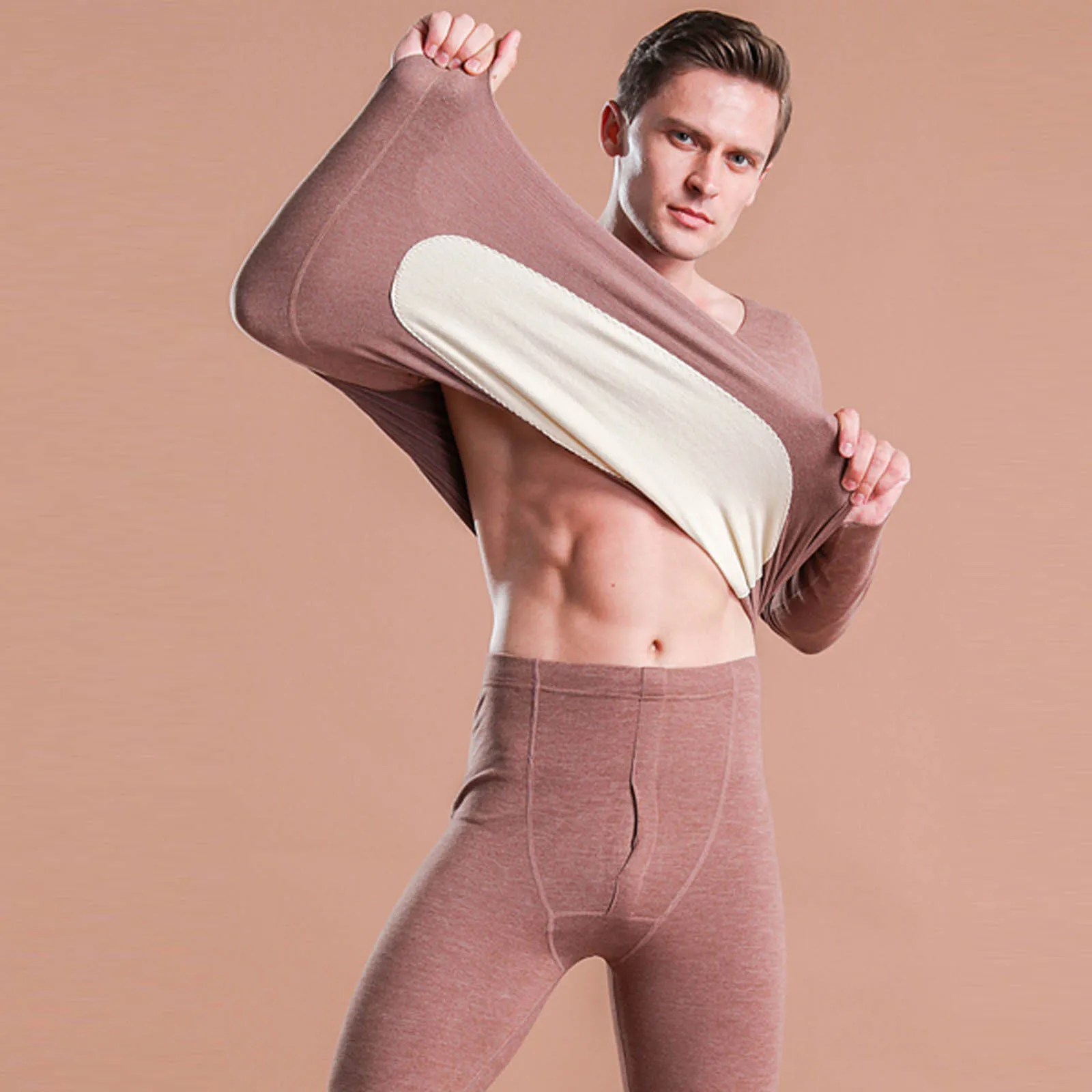 

Winter Thermal Underwear Men Warm First Layer Man Undrewear Set Fleece Compression Quick Drying Second Skin Long Johns