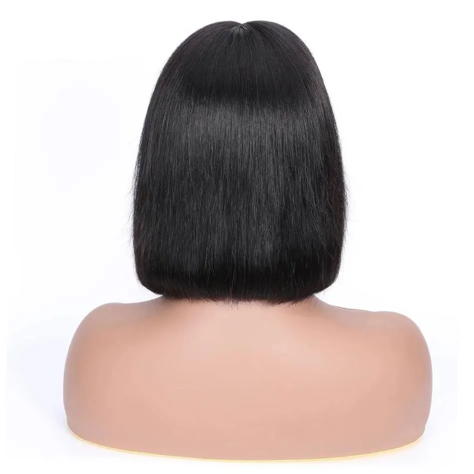 ShineFull hair Bob short Hair Brazlian 4X4 lace Closure wig with Pre Plucked Hairline human For Black Women 150% Density | Шиньоны и