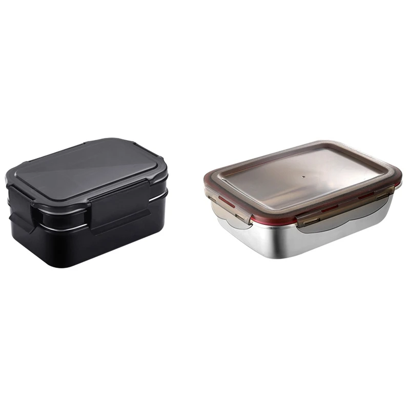 

Stainless Steel Lunch Box For Kid New Two-Layers Bento Box With 1500Ml Lunch Box Sealed Food Fresh-Keeping Boxes