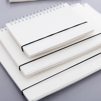 new hot a5b5 transparent frosted notebook linedottedgridblank pages coil notebook pvc cover office school stationery