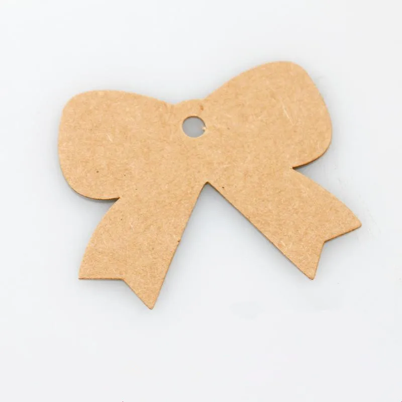 100Pcs Kraft Price Tags For Clothing Hang DIY Gift Christmas Wedding Party Decor Supplies Butterfly shape Paper Label|Этикетки для