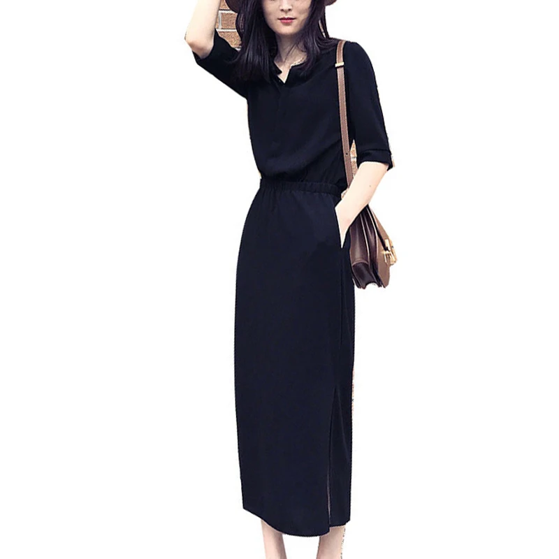 Женское платье деловой пуловер Повседневная мода для работы 3/4 рукав офиса |