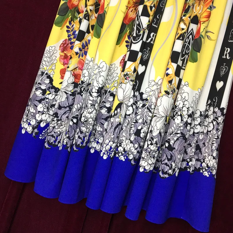 

2020 Spring/Autumn Women's Dress Retro Printed Nail Diamonds Holiday Big Fashion Long Sleeve Mid-Length Dress