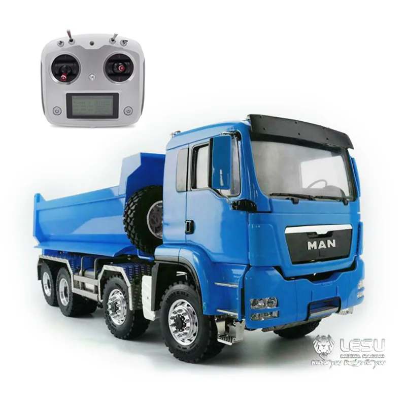 

LESU 1/14 RC 8*8 Hydraulic Tipper Dumper Truck MAN Model Metal Chassis Sound Light Radio Painted THZH0353-SMT5