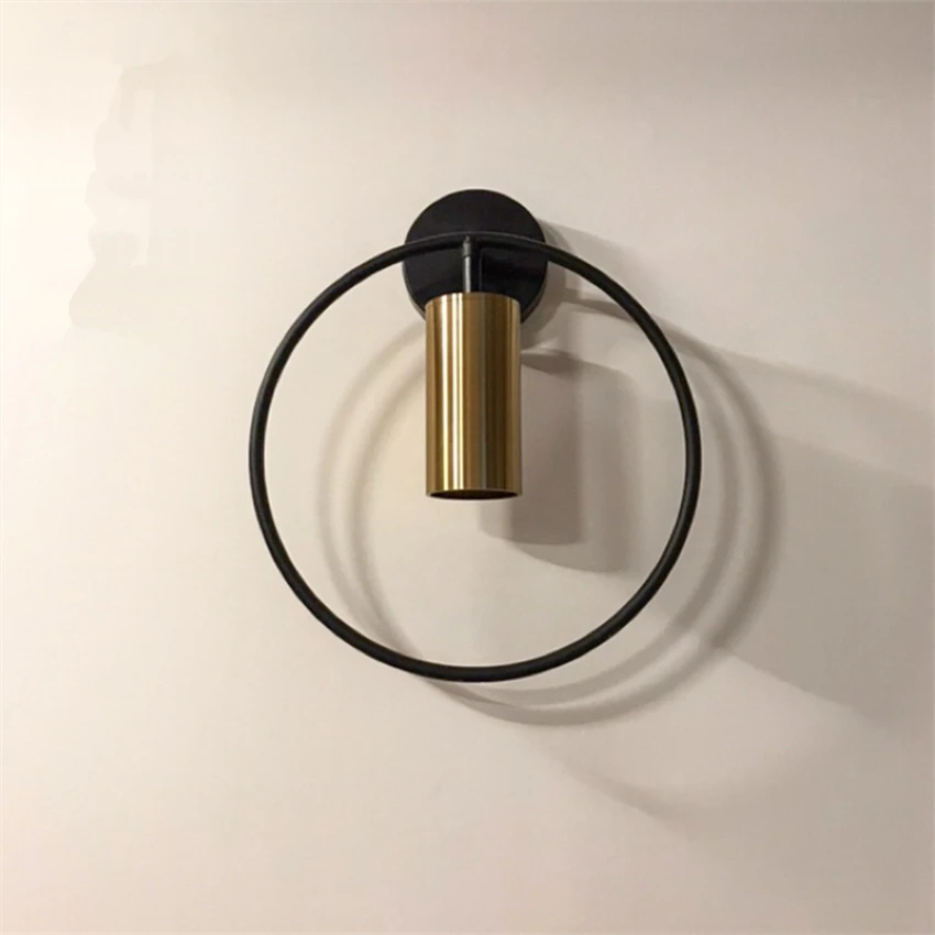 Настенные светильники в скандинавском стиле круглая современная лампа для