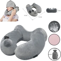 soft u neck pillow air inflatable pillow cushion cervical brace support head cushion pain relax massage pillow device deep sleep