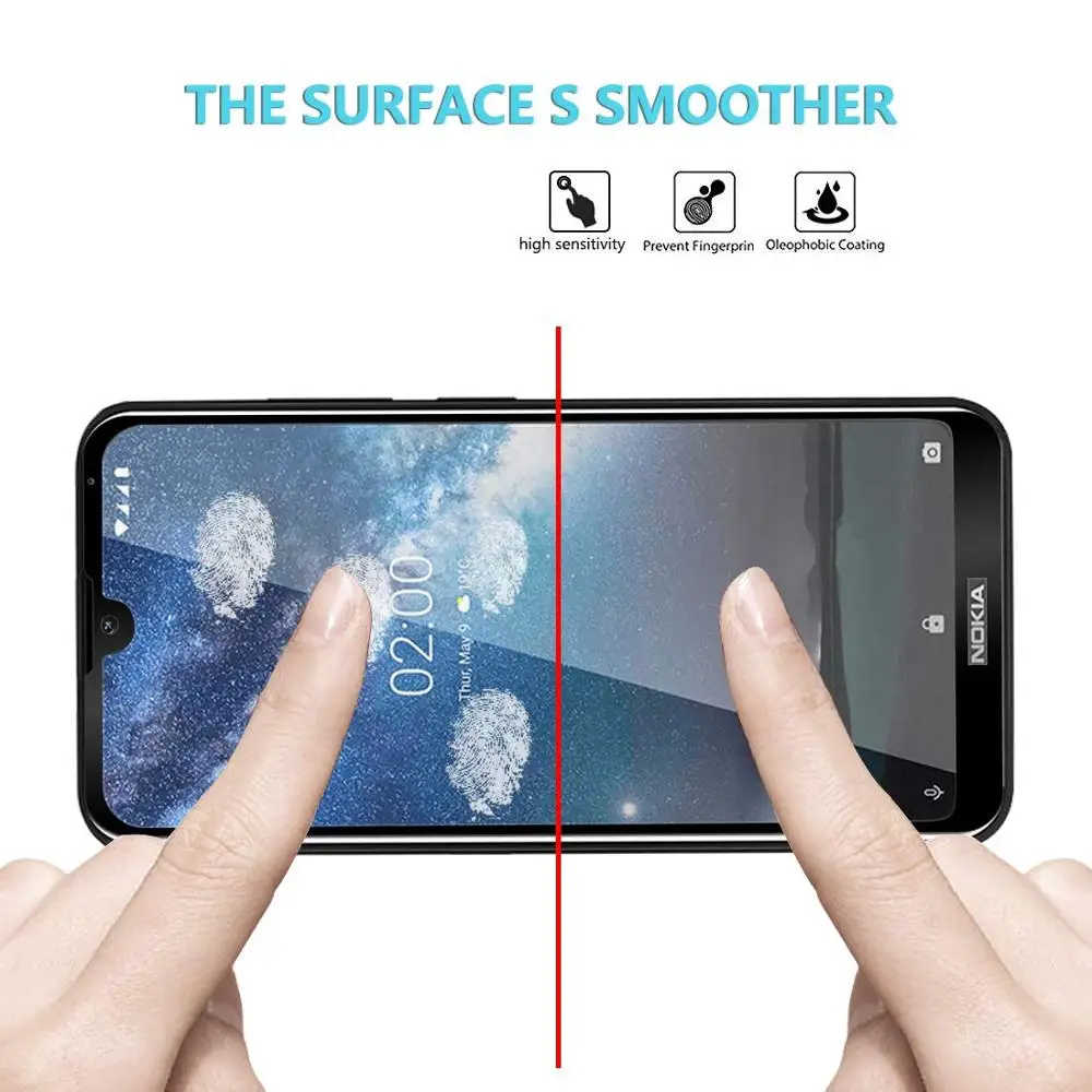 5D полное покрытие из закаленного стекла для Nokia 2 3 4 7 телефона Защита экрана 3V