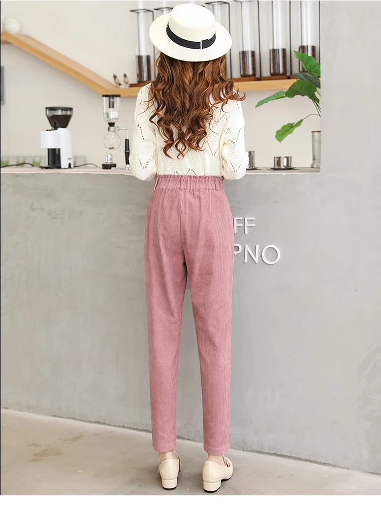 Women Corduroy Pants Vintage Casual Warm Woman Corduroy Trousers Loose Harem Pant S-5XLPlus Size Autumn Winter New Fashion