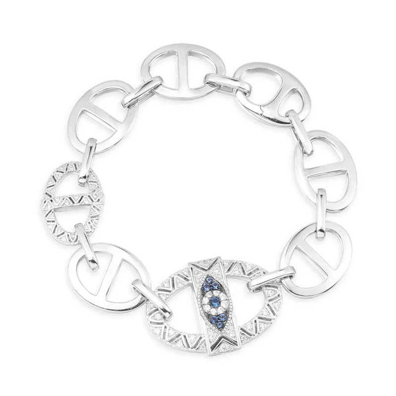 SOELLE модные из натуральной кожи S925 стерлингового серебра с клипсами Дурной глаз