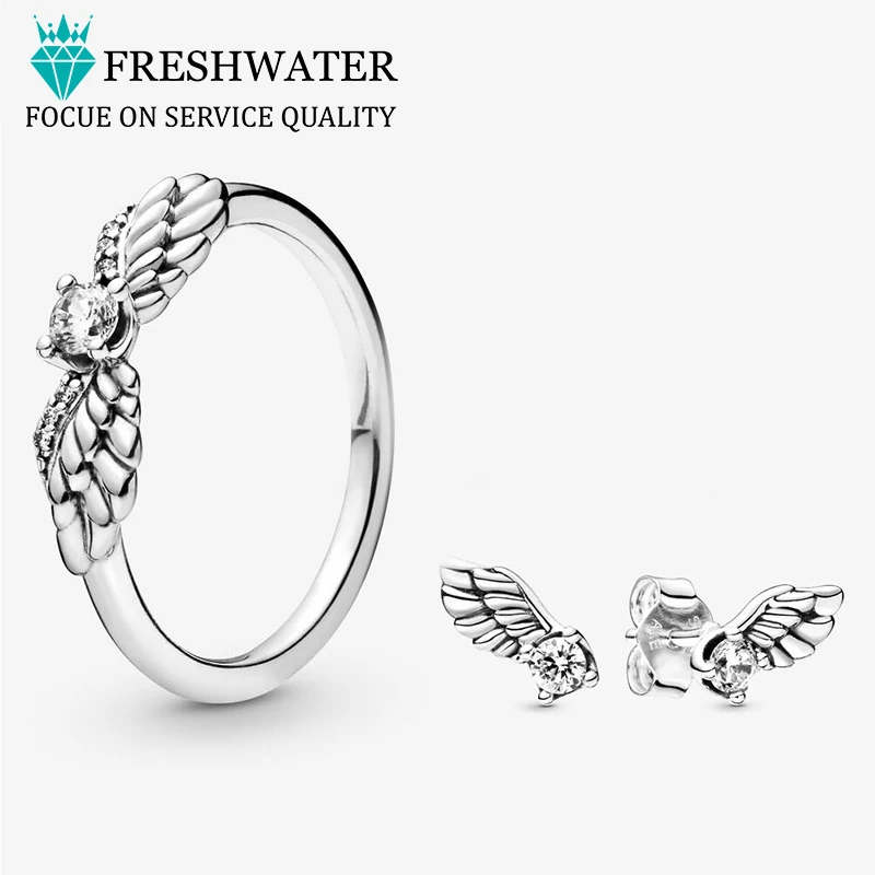 

Женское кольцо из серебра S925 пробы, с белым цирконом