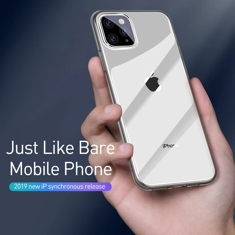 Чехол для телефона Baseus iPhone 11 Pro Max Ультратонкий Прозрачный мягкий силиконовый