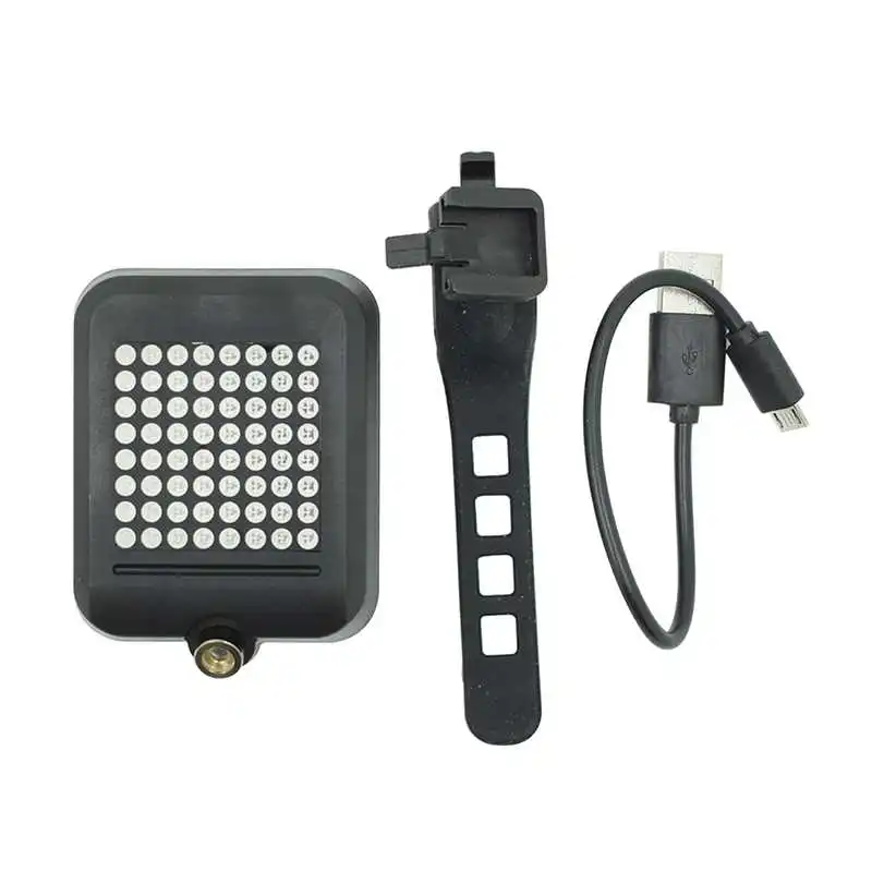 64 светодиодный USB Перезаряжаемые Смарт тормозной проекции красный лазерный