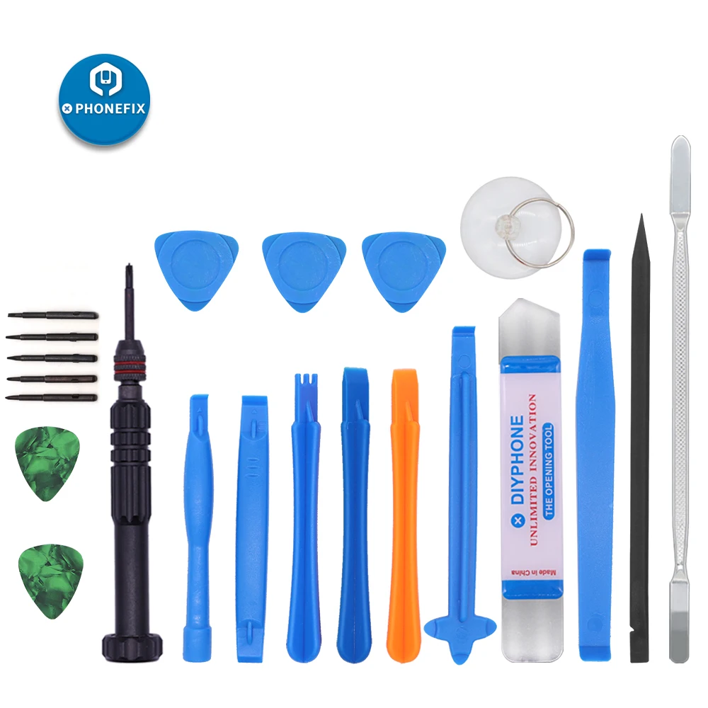 18 in 1 Phone Repair Tool Kit for iPhone Android Phones Tablet PC with Anti-static Mat Screwdriver Tools Mobile | Инструменты