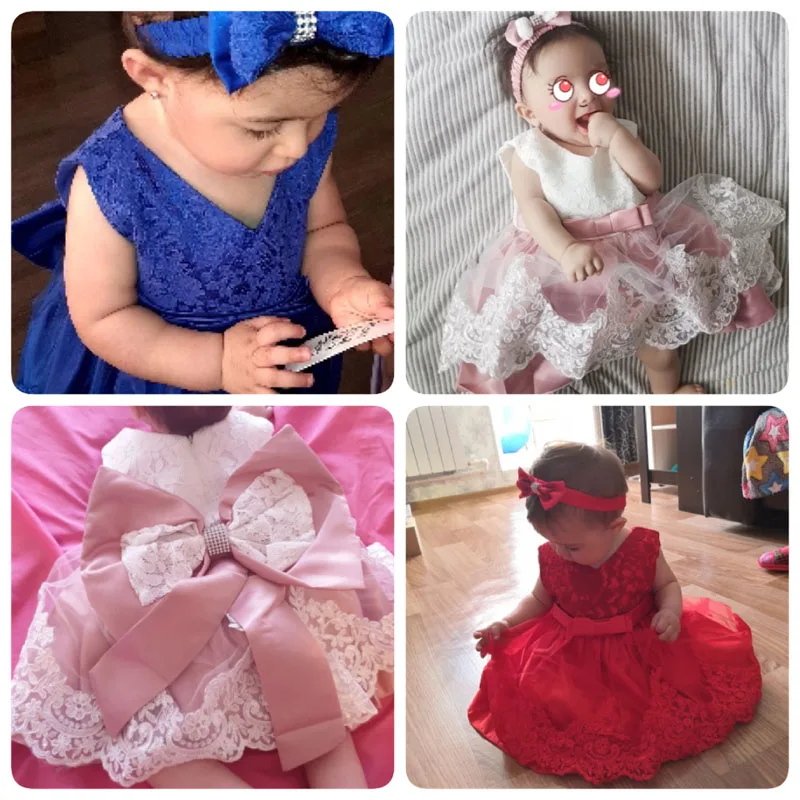 Elegant Baby Girls Dresses For Girls Toddler Girl Wedding Evening Party Sweet Dress Kids Ball Gown Birthday Xmas Bow Red Dress