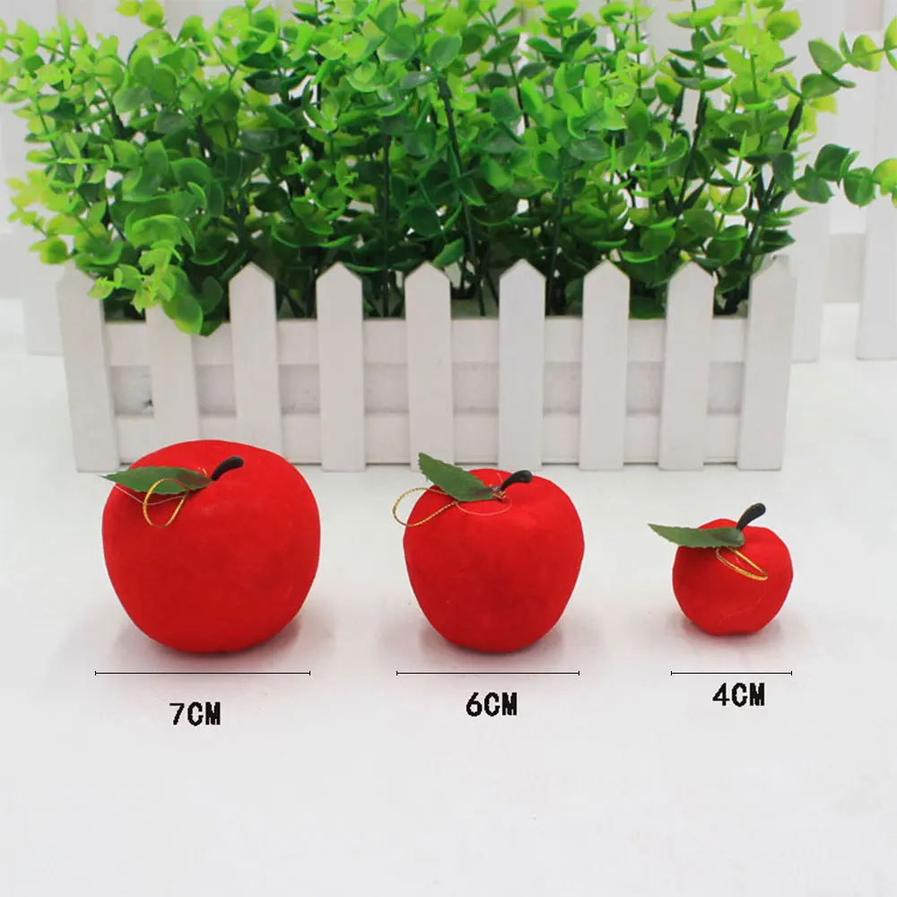 6 шт. Рождественские украшения подарки красное яблоко подвеска с Санта Клаусом