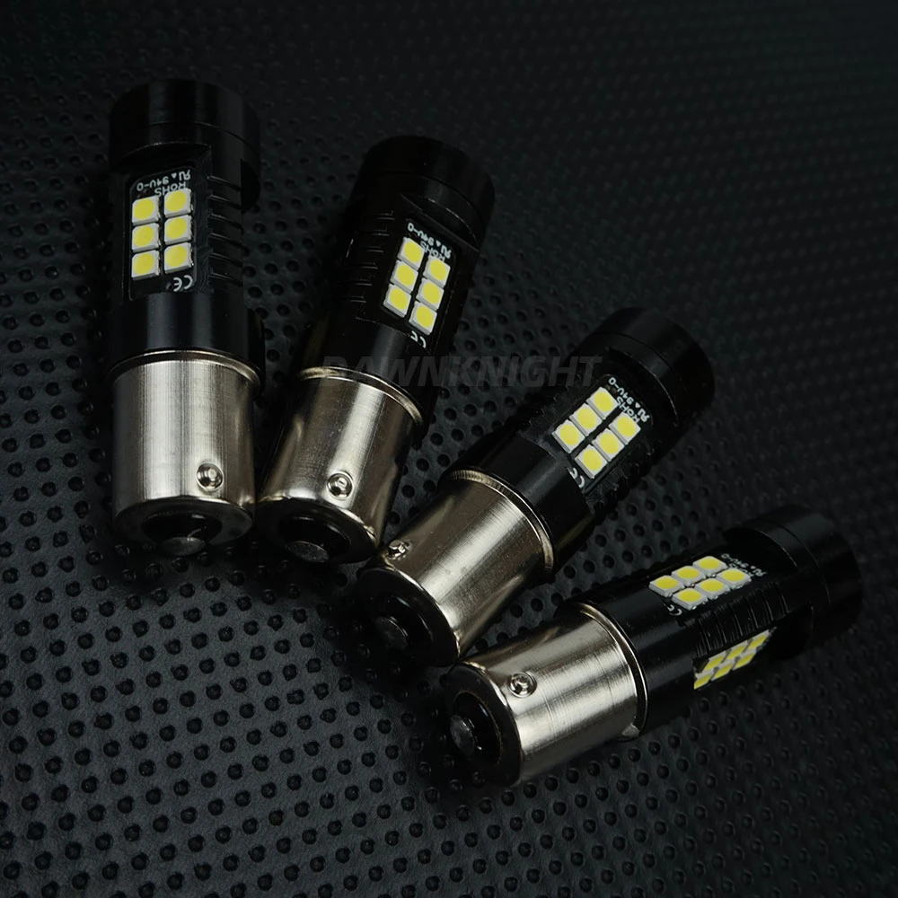 2 шт. Автомобильные светодиодные лампы для указателей поворота 1156 1157 21SMD 3030 BA15S BAY15D