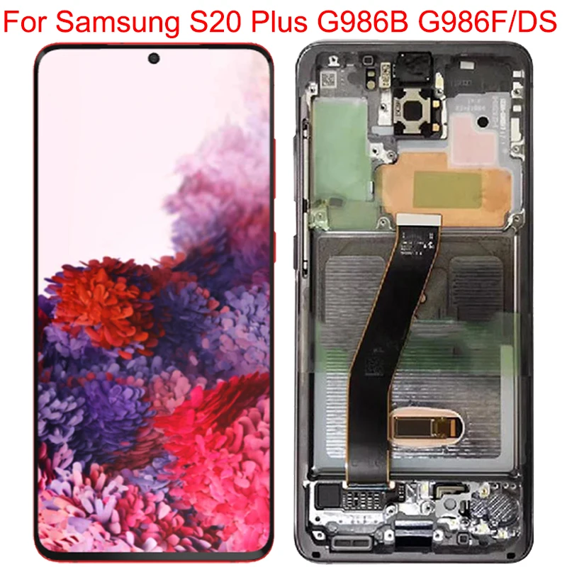 Оригинальный дисплей G986B для Samsung Galaxy S20 Plus ЖК с рамкой 6 7 дюйма + G986 G986F G986F/DS