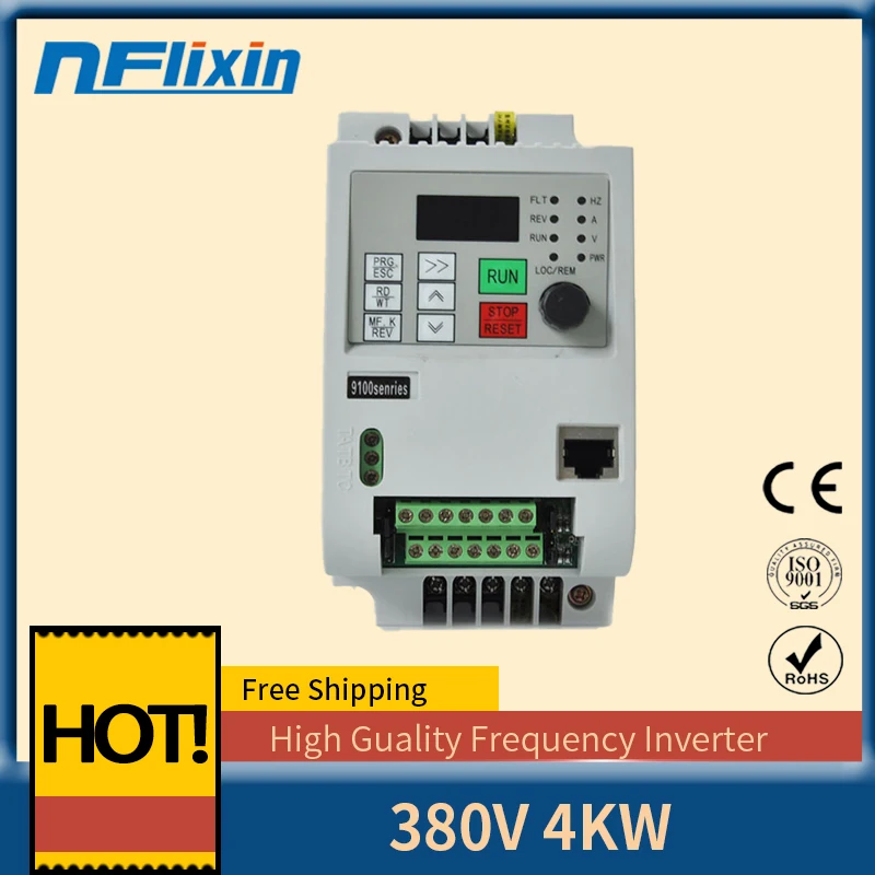 VFD инвертор 1.5 кВт/2.2 кВт/4 кВт мини преобразователь частоты 3P Дельта 380 В выход с небольшой доставкой