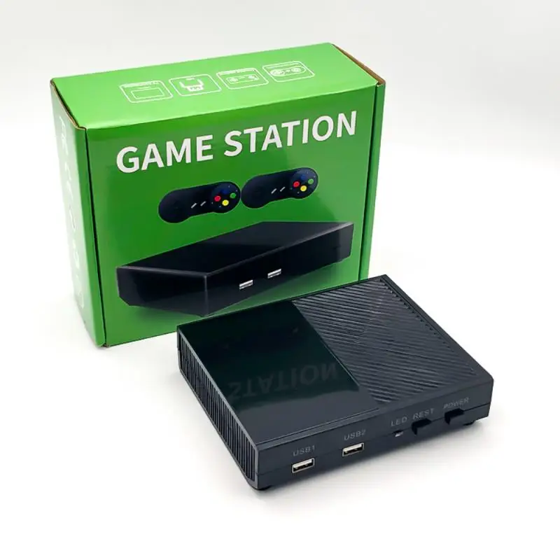 

Newest Wireless Video Game Console 4K HD Display on TV Projector Monitor Classic Retro 821 Games Double Games Controller Player