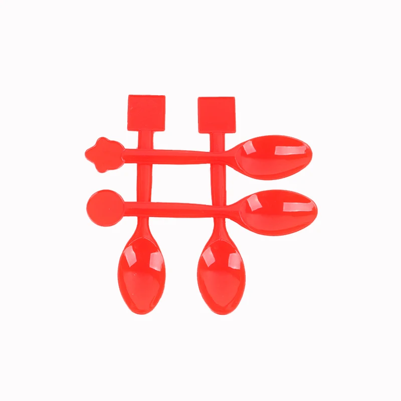 Volcano Dinosaur Tableware Set Kids Birthday Baby Shower Cartoon Kids' Party Decor Favor Supplies - Цвет: RED spoons 10pcs