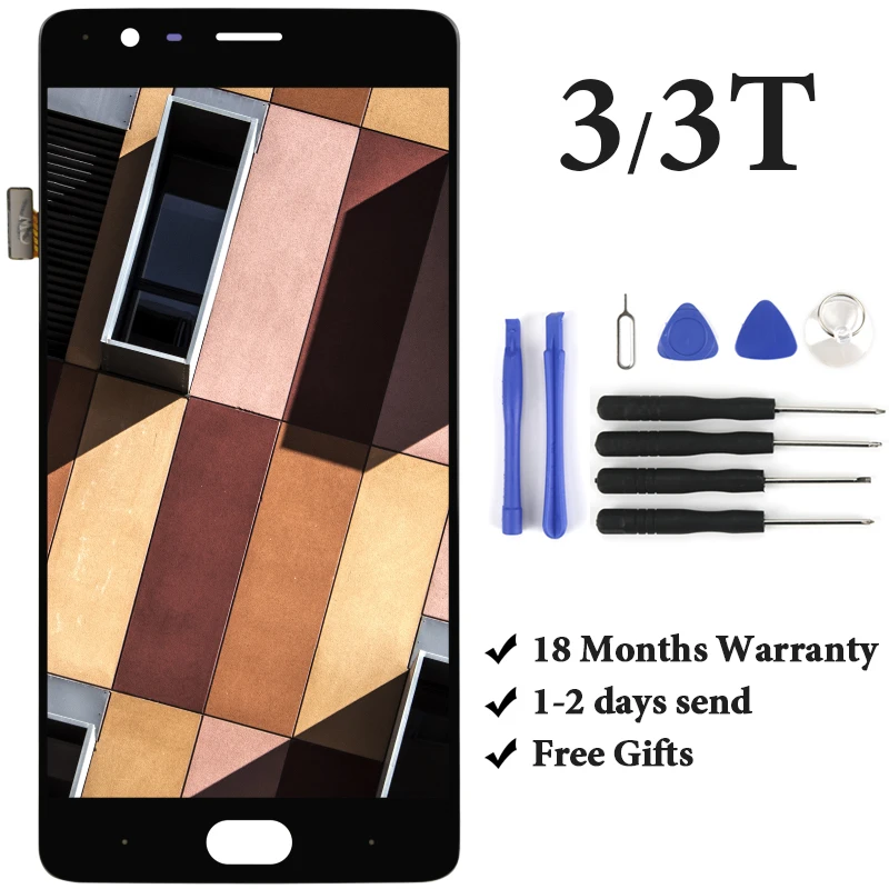 ЖК-дисплей в сборе для OnePlus 3/3T сменный экран европейской версии 3T A3010 дисплей с