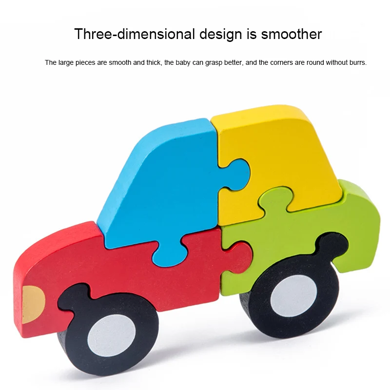 Новая Большая деревянная головоломка игрушки для детей дерево 3d мультфильм