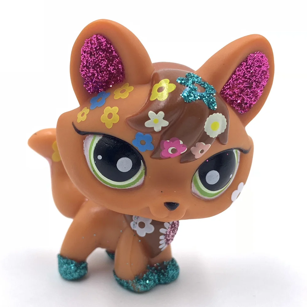 LPS редкая кошка маленькие животные игрушки для зоомагазина #2341 лиса с розовыми