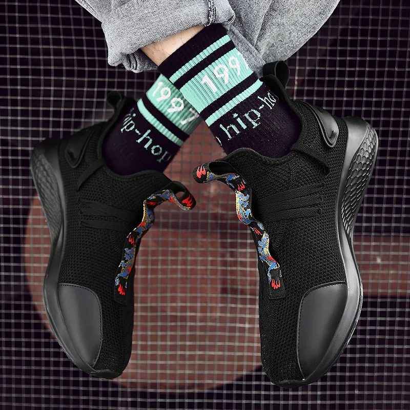 Журавль вышитые ленты спортивная обувь для мужчин бег пробежки с толстой