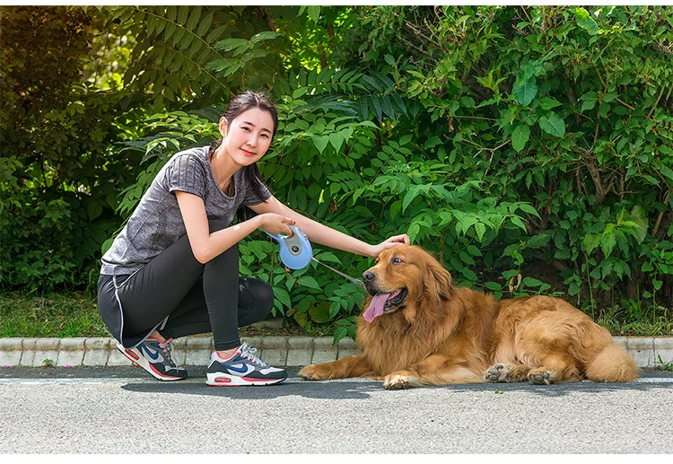 Выдвижной Поводок для собак автоматический гибкий поводок питомцев кошек