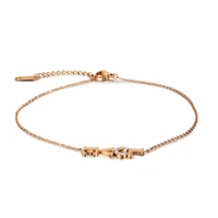 wrist bracelets for women girl jewelry sweet fashion romantic letter love shape pendant bracelet rose gold plated accessories