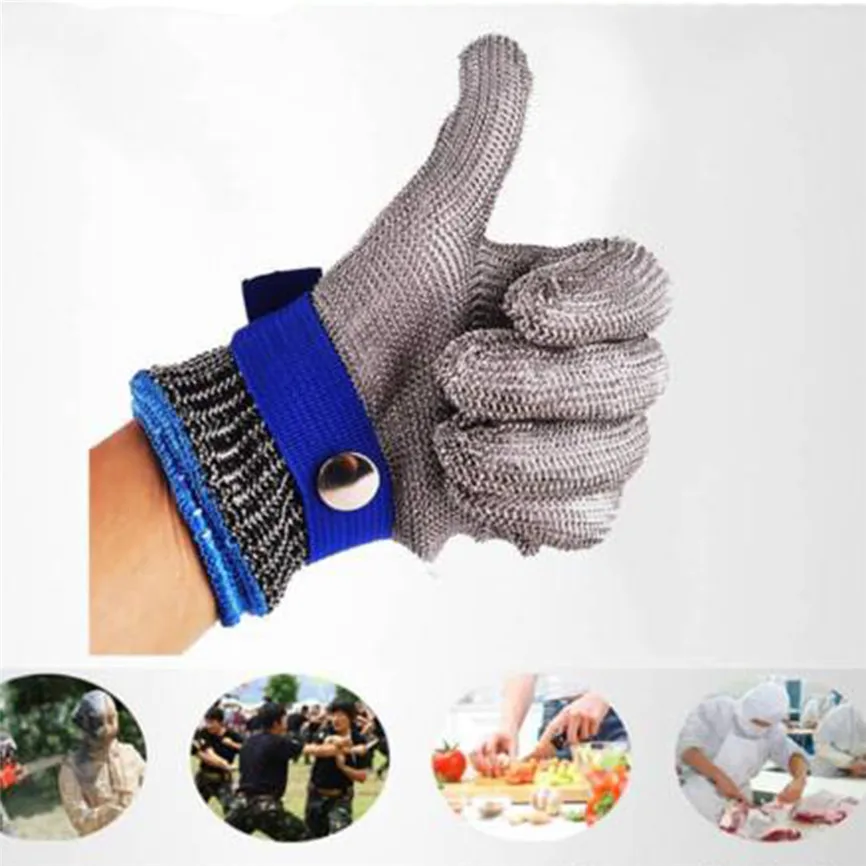Anti-cut Gloves Working Safety Cut Proof Stab Level 5 Protection Resistant Stainless Steel Metal Mesh Butcher S~xl | Дом и сад
