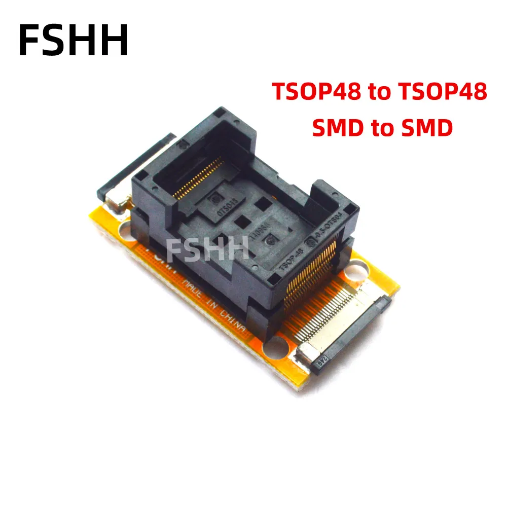 TSOP48 to TSOP48 test socket SMD-SMD On line test socket nand flash chip TSOP48 0.5mm