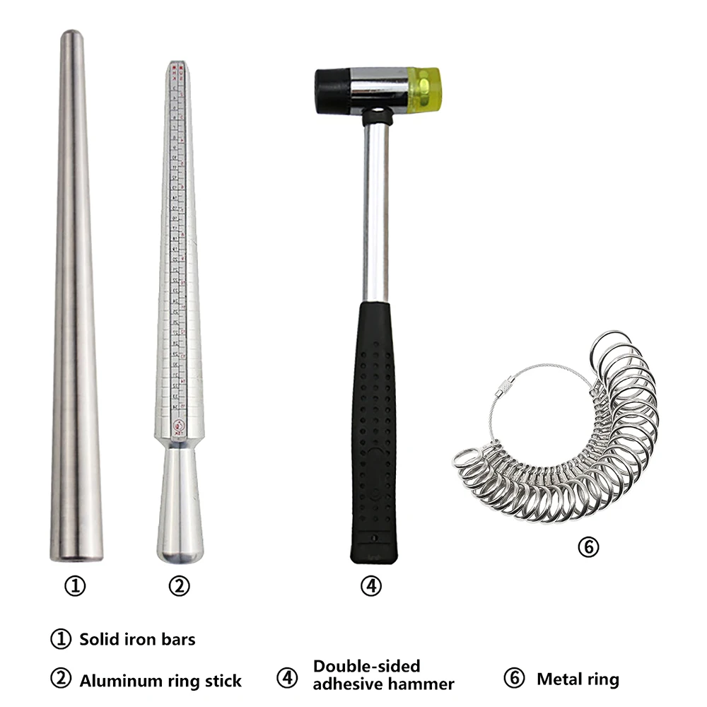 

New Professional Jewelry Tools Ring Mandrel Stick Finger Gauge Ring Sizer Measuring Size For DIY Jewelry Size Tool Sets Safe