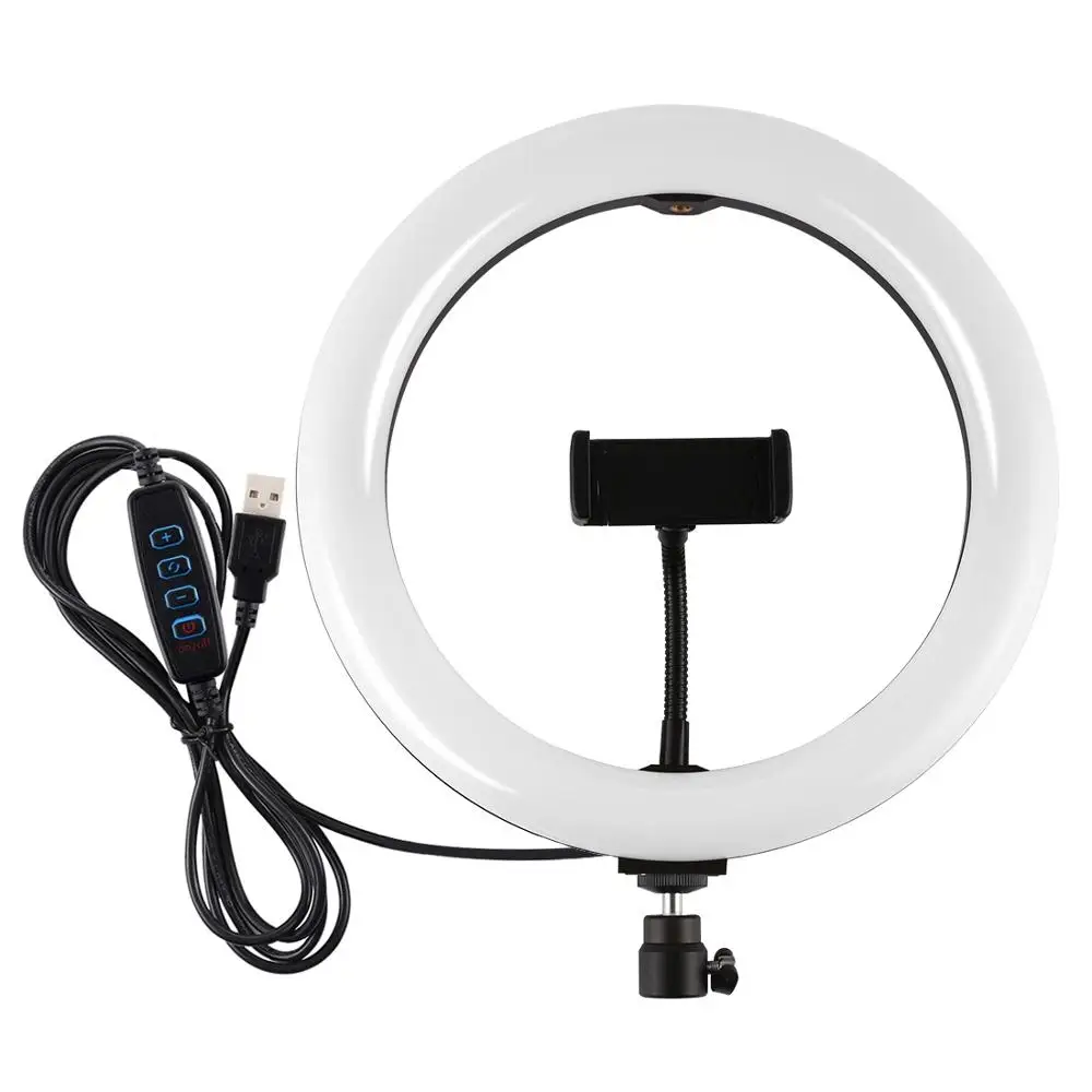 Светодиодное изогнутое диффузное кольцо PULUZ 10 2 дюйма 26 см USB 3 режима | Электроника