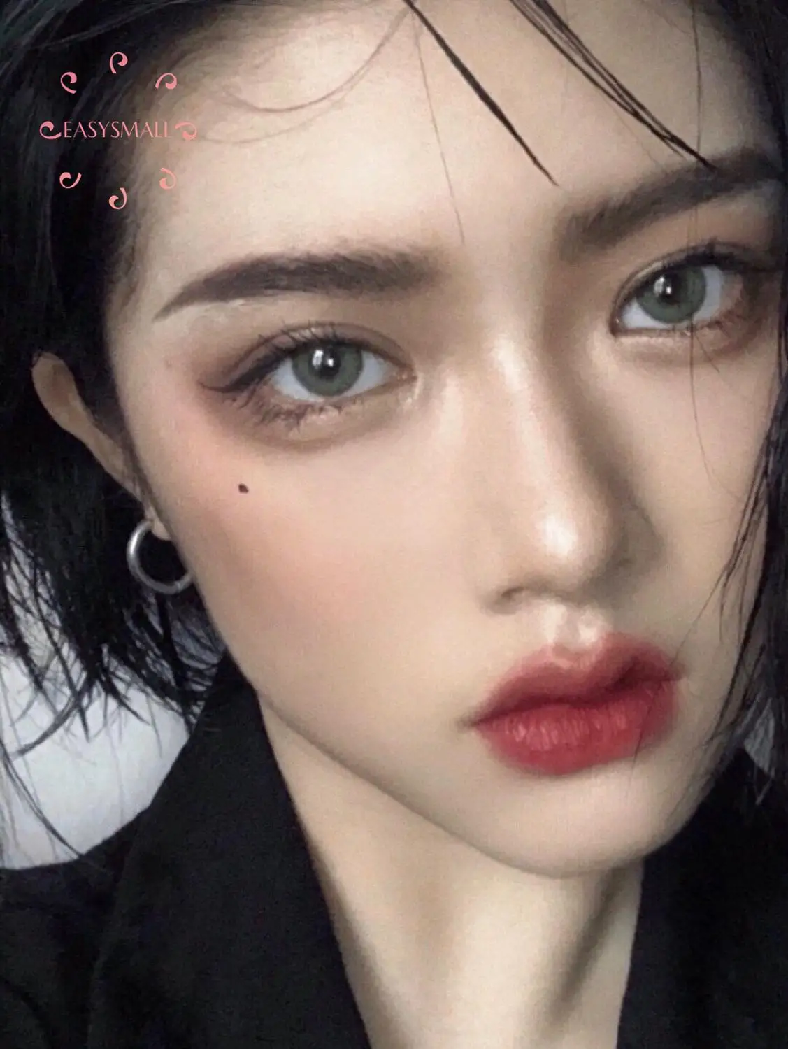 

Easysmall cloud series blue Beautiful small Pupil Contact Lenses Cosmetic Eyes Colored Degree myopia 2pcs/pair prescription