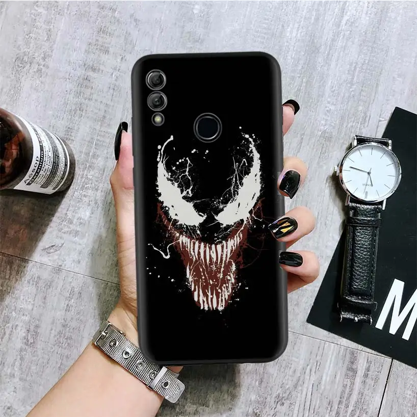 Чудо-яд супер герой черная крышка чехол для телефона для huawei Y9 Y5 Y6 Y7 Honor 10 9 Lite 9X8X8 S 8A фотоаппаратов моментальной печати 7S 7A 10i 20i V20 Coque C