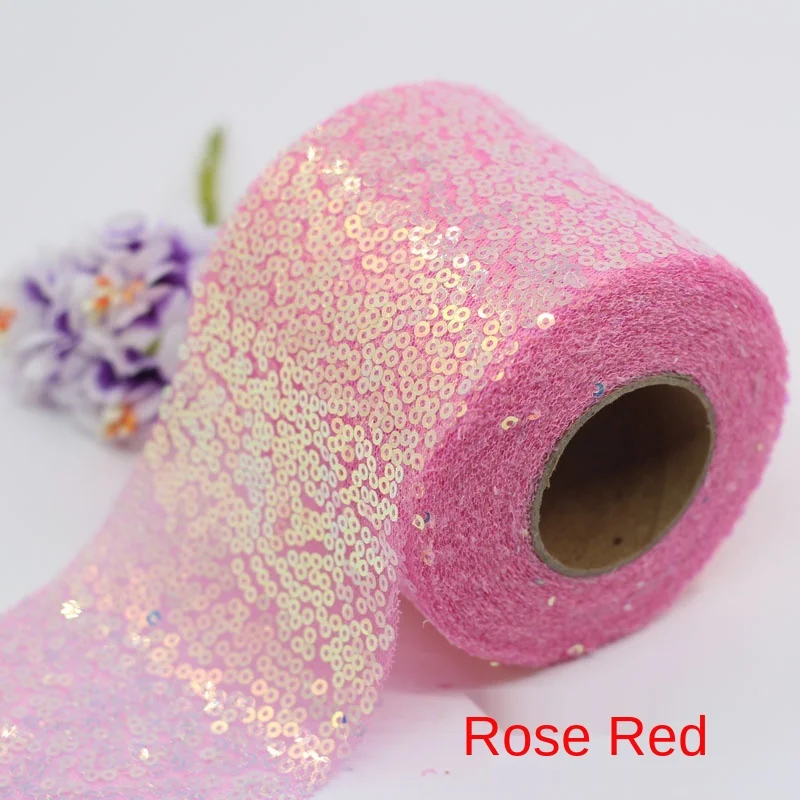 80 мм блестящая Тюлевая лента с блестками пайетки вышитая сетчатая волнистая