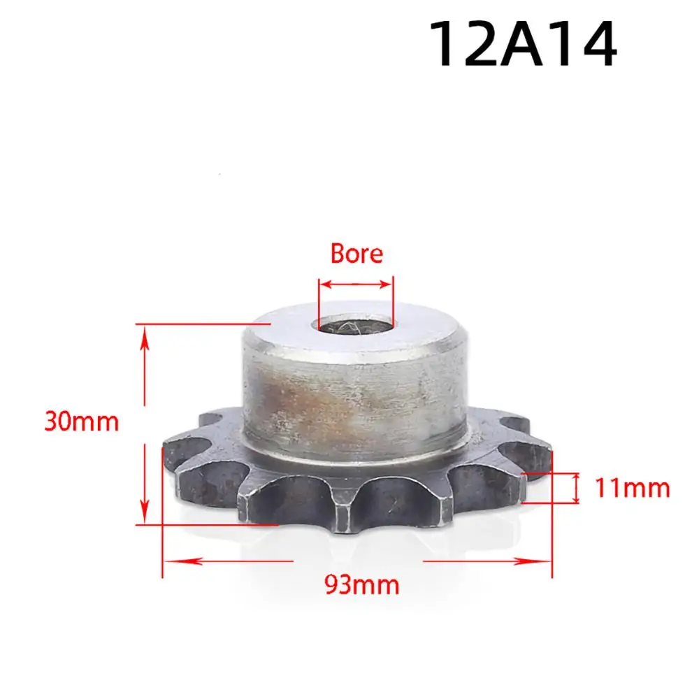 

1Pcs A3 Steel 12A Chain Drive Steps Sprocket 10-25 Tooth Roller Chain Gear Pitch 19.05mm Industrial Sprocket Wheel