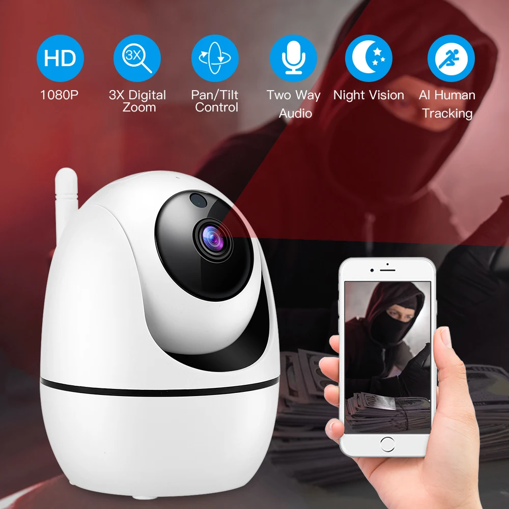 HD 1080P Беспроводная ip камера WiFi автоматическое слежение Домашняя безопасность CCTV