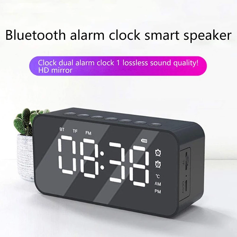Цифровой будильник Bluetooth-радиоприемник двойной портативный динамик с