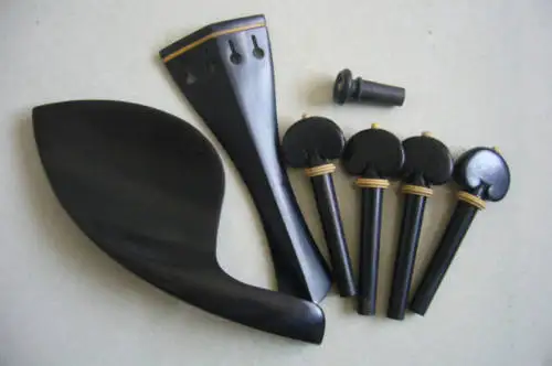 

High quality 3 sets of violin ebony fittings 4/4 #6404