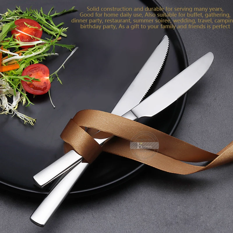 Столовые ножи из нержавеющей стали Konco столовые приборы в западном стиле