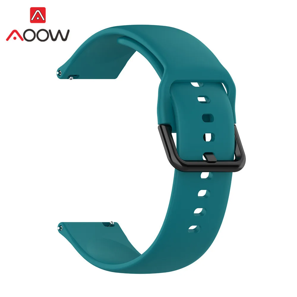 20 мм силиконовый ремешок для часов для samsung Galaxy Watch Active 42 мм Huami Amazfit bip Garmin gear S2 быстросъемный браслет