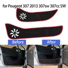 Защитный коврик для внутренней двери, боковая крышка, аксессуары для двери автомобиля, Противоударная накладка, наклейка для Peugeot 307, 2013, 307sw, 307cc, SW